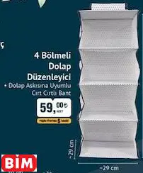 4 BÖLMELİ DOLAP DÜZENLEYİCİ